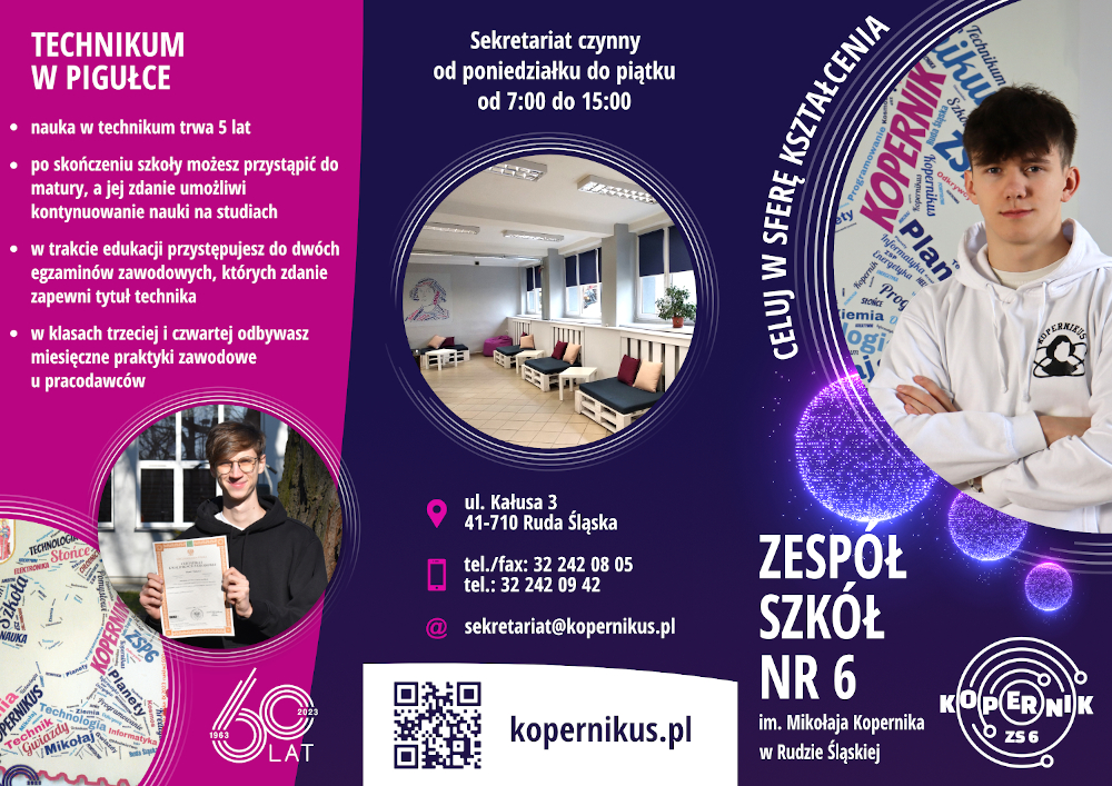 ZS6 RudaSlaska ulotka przod